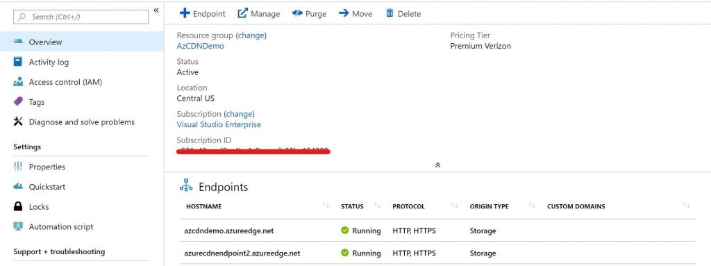 azure cdn profile