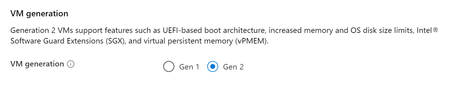 Generation 2 VMs in Azure