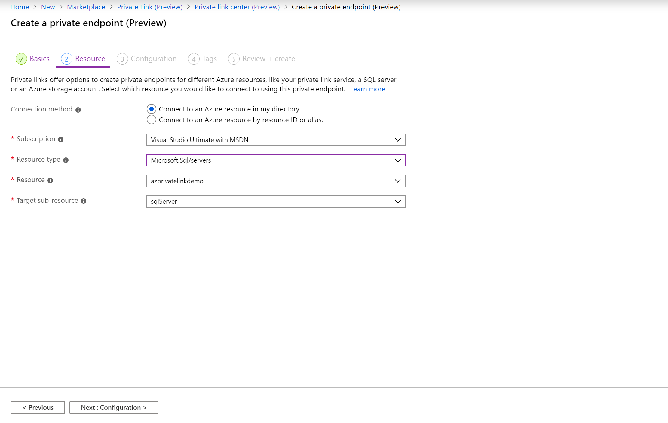 azure private link, azure private endpoint