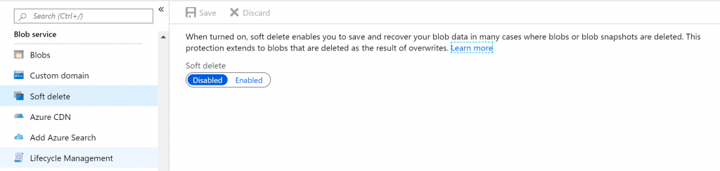 azure storage, azure storage soft delete, azure storage recover deleted data