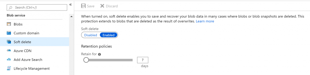 azure storage, azure storage soft delete, azure storage recover deleted data